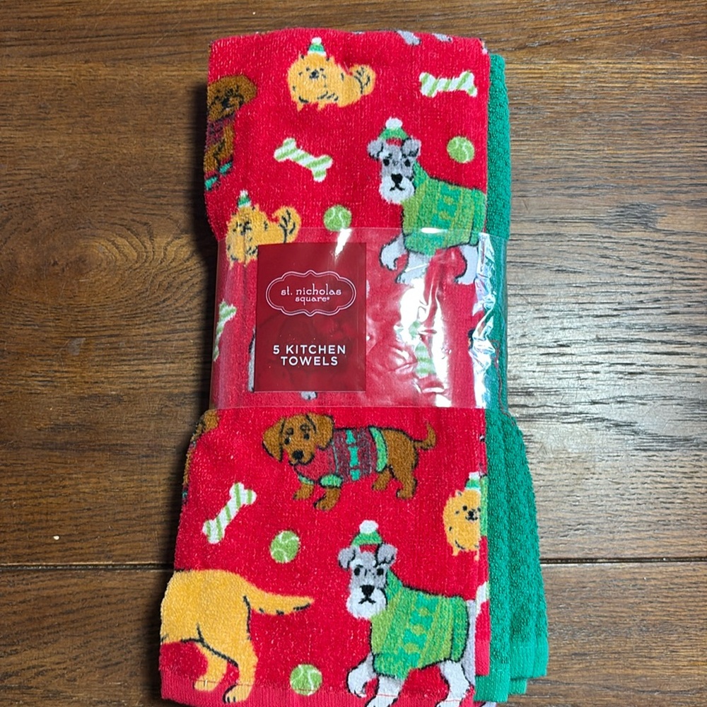 Dog Christmas Kitchen Towel set